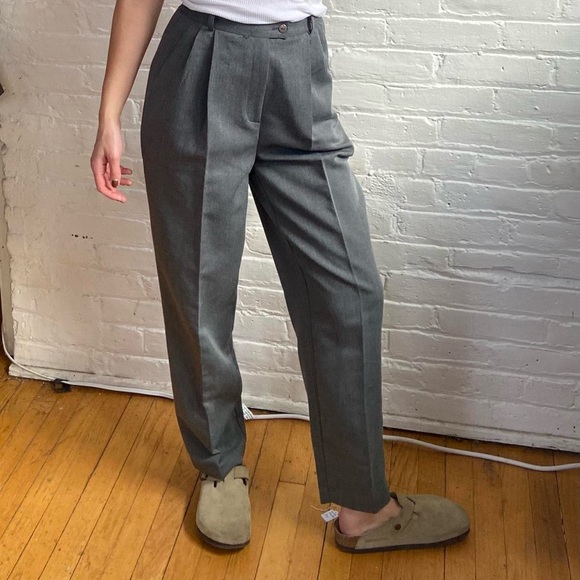 Vintage 90s Dark Grey Trousers - Picture 2 of 3